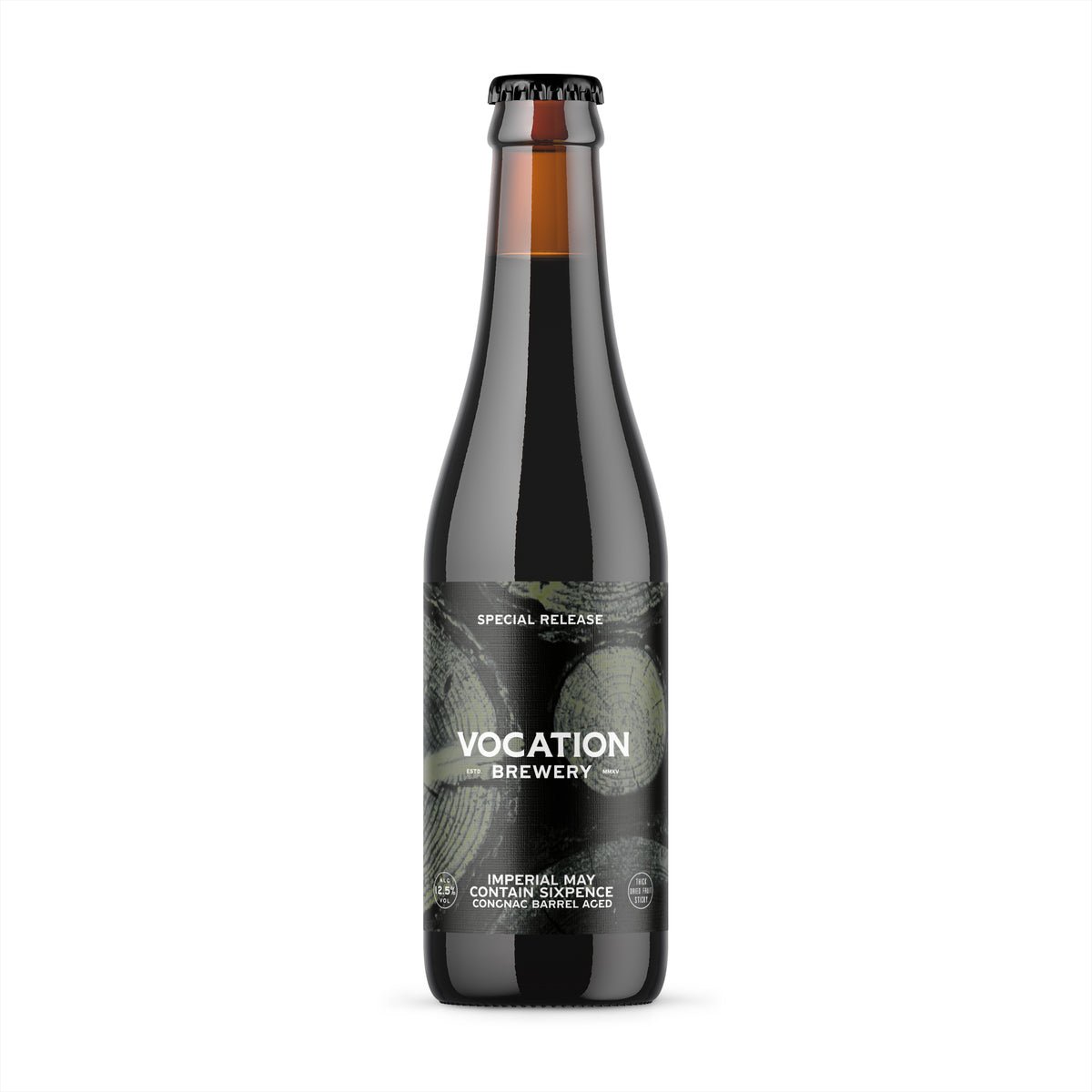 Imperial May Contain Sixpence | Cognac Barrel Aged Imperial Stout 12.5% 330ml Bottle - Vocation Brewery