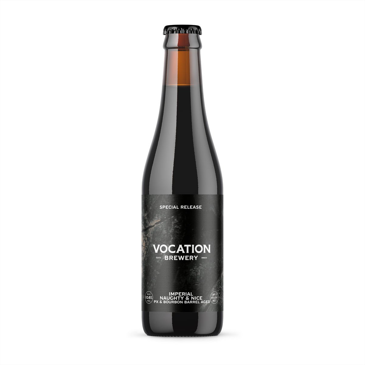Imperial Naughty & Nice | Pedro Ximenez & Bourbon Barrel Aged Imperial Stout 10.6% 330ml Bottle - Vocation Brewery