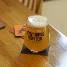 Load image into Gallery viewer, Life and Death &#39;Deadly Serious About Beer&#39; Allegra Glass - Vocation Brewery
