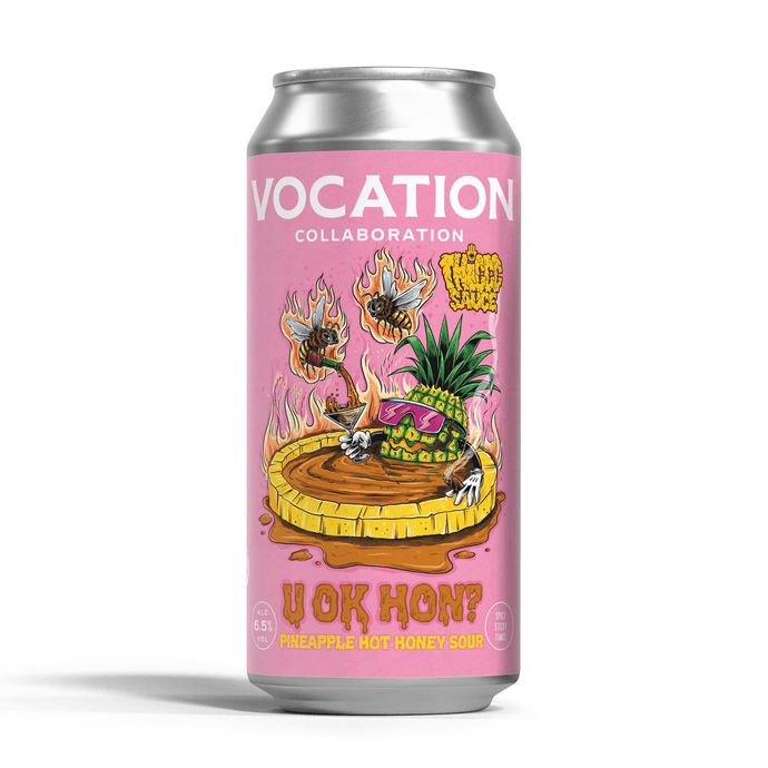 U Ok Hon? | 6.5% Pineapple Hot Honey Sour 440ml - Vocation Brewery