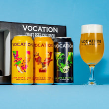Load image into Gallery viewer, Vocation IPA Gift Set | 3 x 440ml Cans &amp; Glass - Vocation Brewery
