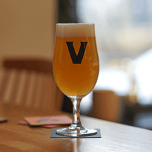 Load image into Gallery viewer, Your Beer Our Vocation Stemmed 2/3 Pint Glass - Vocation Brewery
